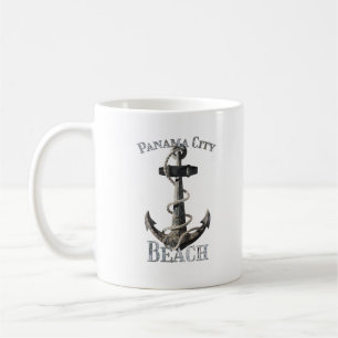 Panama City Beach Florida Vacation Nautical Anchor Coffee Mug