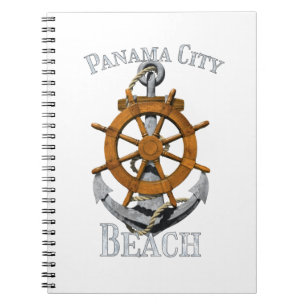 Panama City Beach Florida Vacation Nautical Anchor Notebook