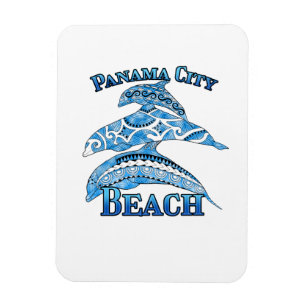 Panama City Beach Florida Vacation Tribal Dolphins Magnet