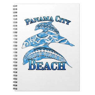 Panama City Beach Florida Vacation Tribal Dolphins Notebook
