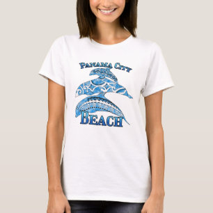 Panama City Beach Florida Vacation Tribal Dolphins T-Shirt