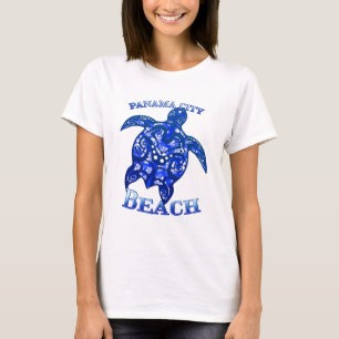 Panama City Beach Florida Vacation Tribal Turtle T-Shirt