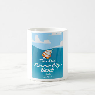 Panama City Beach Florida vintage travel poster. Coffee Mug