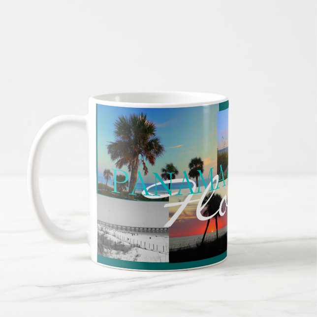 PANAMA CITY BEACH PHOTO COLLAGE COFFEE MUG (Left)