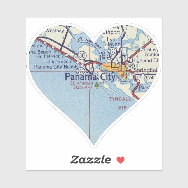 Panama City FL Classic Map (Sheet)