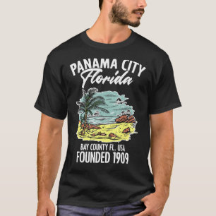 Panama City Florida Bay County Fl Usa Founded 1909 T-Shirt
