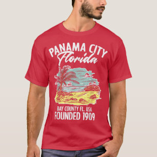 Panama City Florida Bay County FL USA Founded 1909 T-Shirt