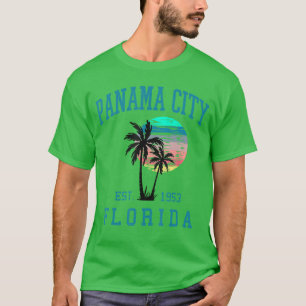 Panama City Florida Spring Vacations Beach Palm Tr T-Shirt