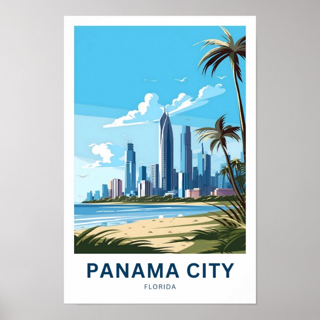 Panama City Florida  Travel Print (Front)