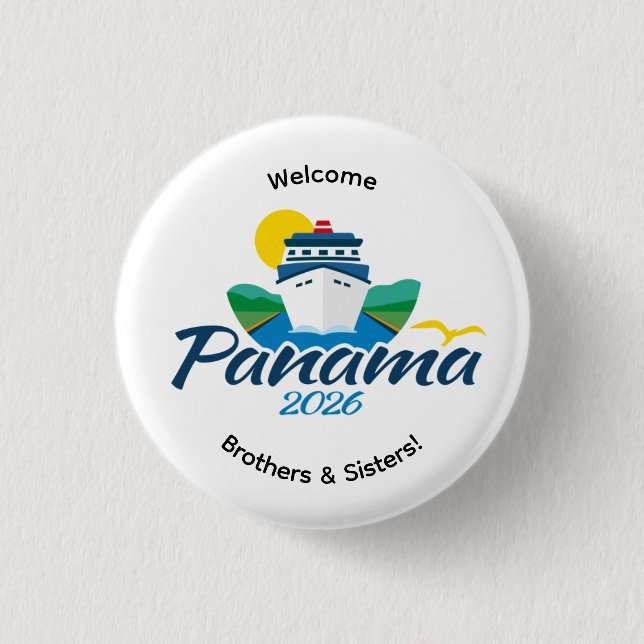Panama City Panama 2026 International Convention 3 Cm Round Badge (Front)