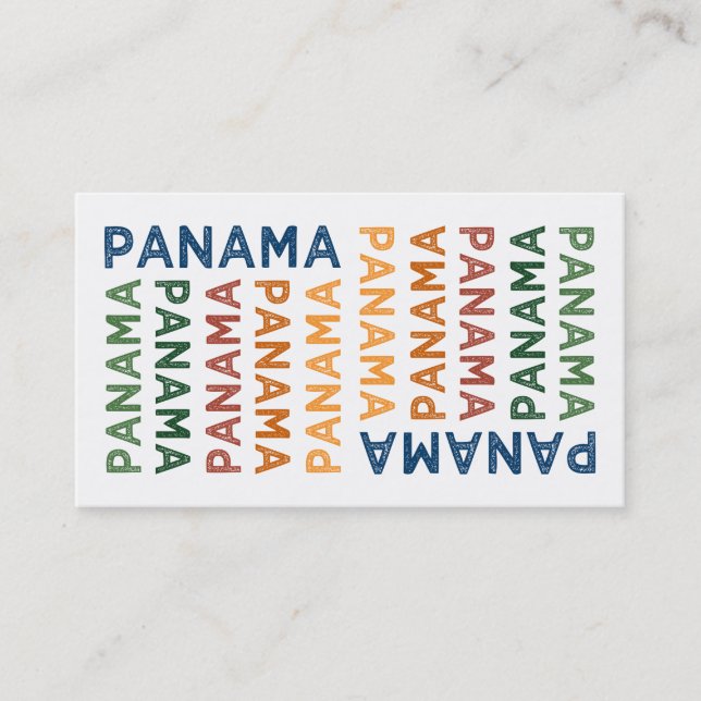 Panama Cute Colourful Business Card (Front)