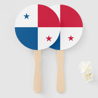 Panama flag hand fan