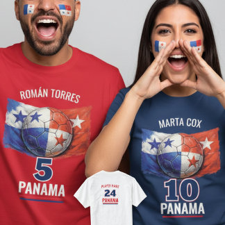 Panama Football National Flag Heritage Soccer Ball T-Shirt