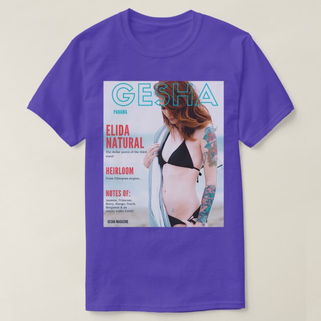 Panama Gesha Magazine T-Shirt (Design Front)
