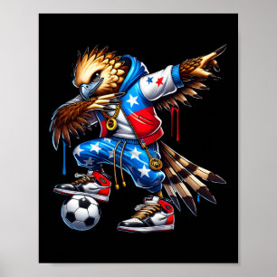 Panama Harpy Eagle Dabbing Soccer Urn Streetwear Poster
