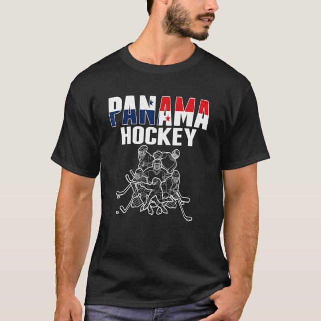 Panama Ice Hockey   Panamanian Hockey Team Support T-Shirt (Front)