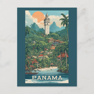 Panama Illustration Postcard
