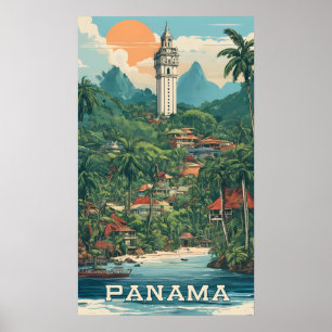 Panama Illustration Poster