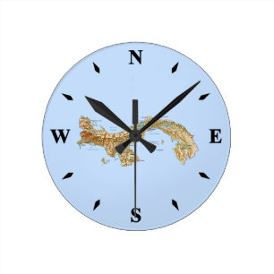Panama Map Clock