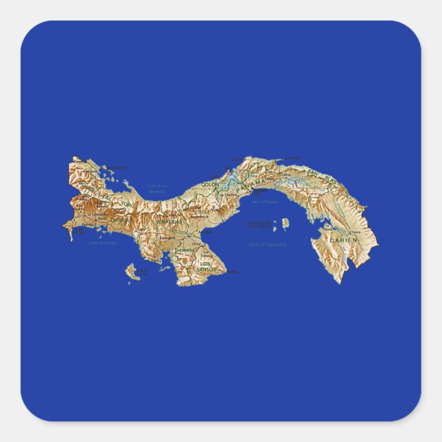 Panama Map Sticker (Front)