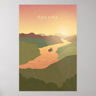 Panama Minimal Travel Poster
