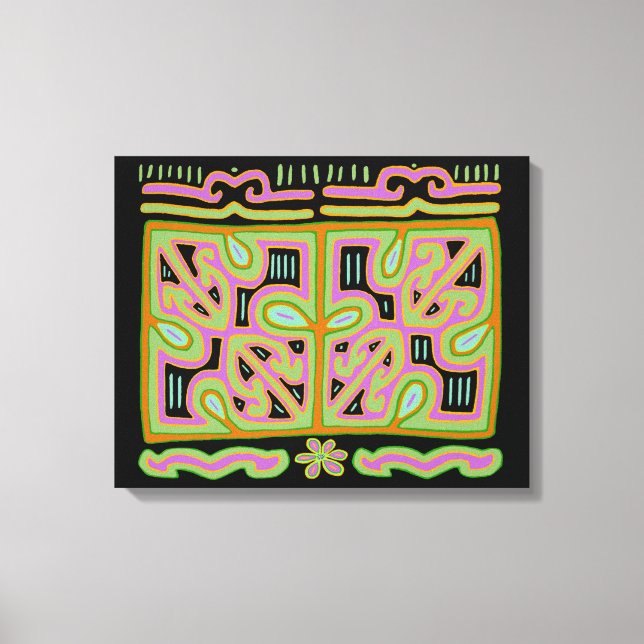 Panama Mola Music Box Canvas Print (Front)