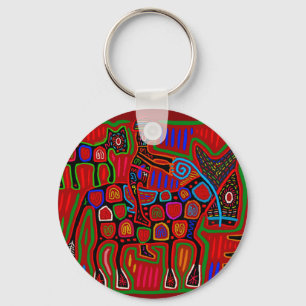 Panama Mola - Save a Horse Ride a Cowboy Key Ring