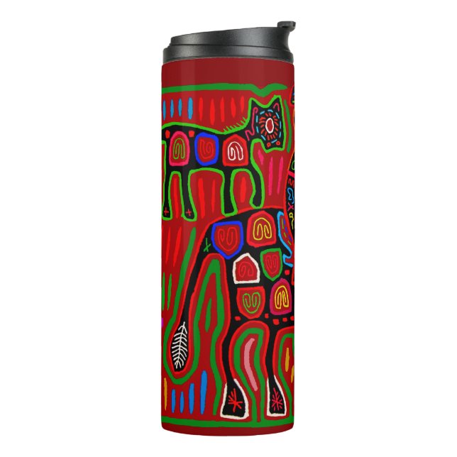Panama Mola - Save a Horse Ride a Cowboy Thermal Tumbler (Rotated Left)
