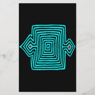 Panama Mola Tortoise - Blue Black Stationery