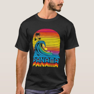 Panama Retro Throwback Surf & Beach Souvenir T-Shirt
