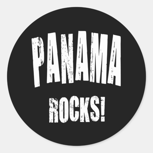 Panama Rocks! Classic Round Sticker (Front)