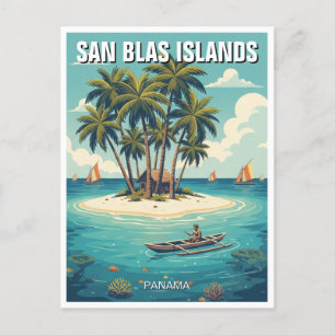 Panama San Blas Islands Travel  Postcard