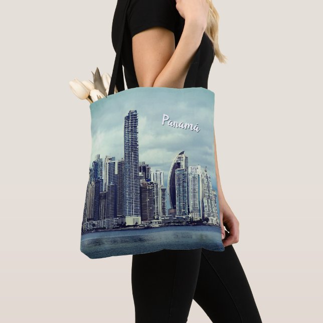 Panama Skyline (customisable) Tote Bag (Close Up)