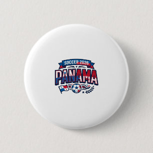 Panama Soccer 2026 Soccer Bold Country Typography 6 Cm Round Badge