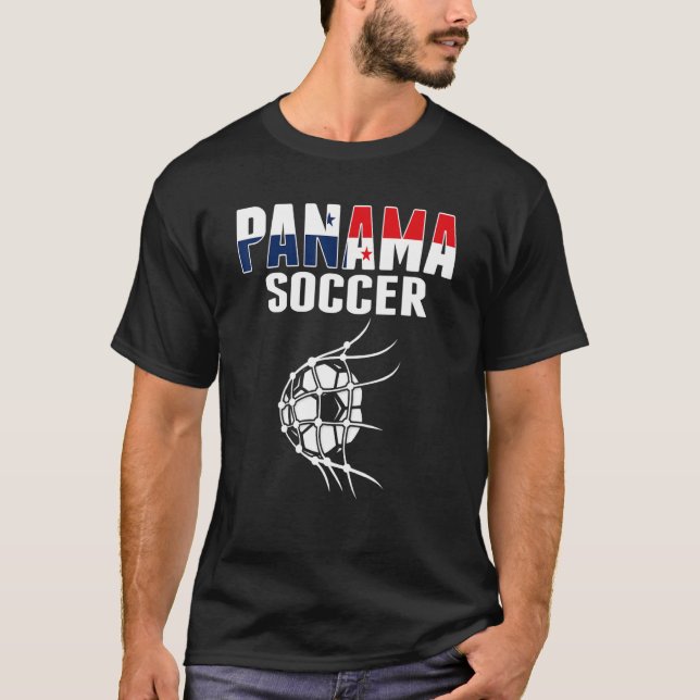 Panama Soccer Ball In Net   Panamanian Football Su T-Shirt (Front)