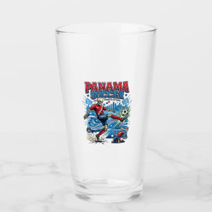 Panama Soccer Skeleton Striker Nations Poster Styl Glass