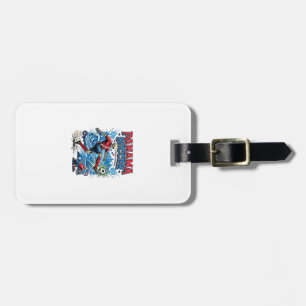 Panama Soccer Skeleton Striker Nations Poster Styl Luggage Tag