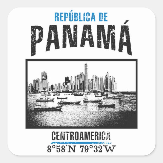 Panama Square Sticker (Front)
