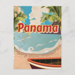Panama Vintage Travel Poster Postcard