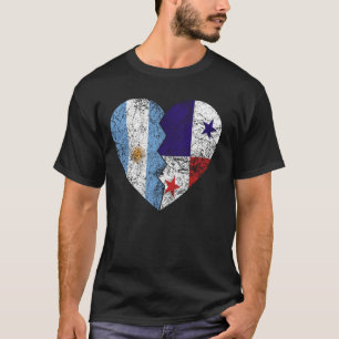 Panamanian Argentinian Flags Heart Argentina Pana T-Shirt
