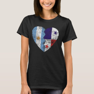 Panamanian Argentinian Flags Heart Argentina Panam T-Shirt