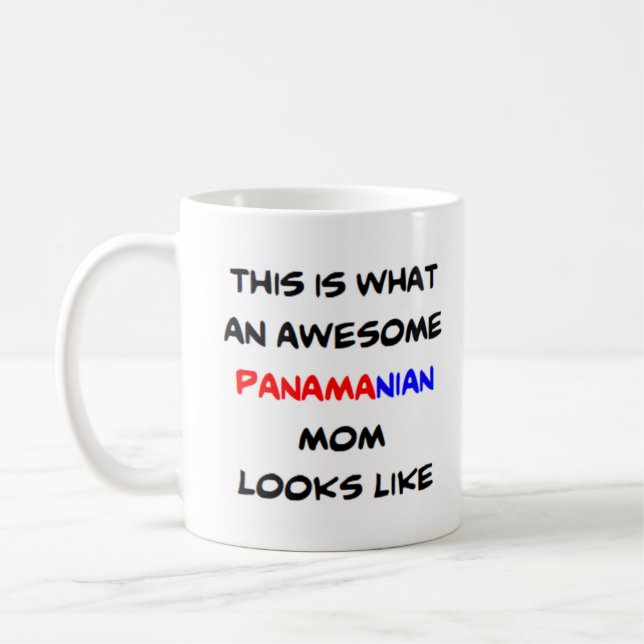 panamanian mum, awesome coffee mug (Left)