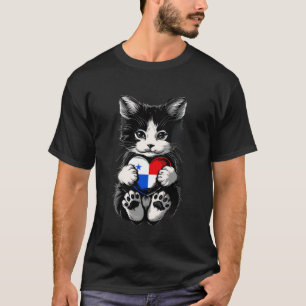 Panamanian Pride Panamanian Roots Cat Heart Panama T-Shirt