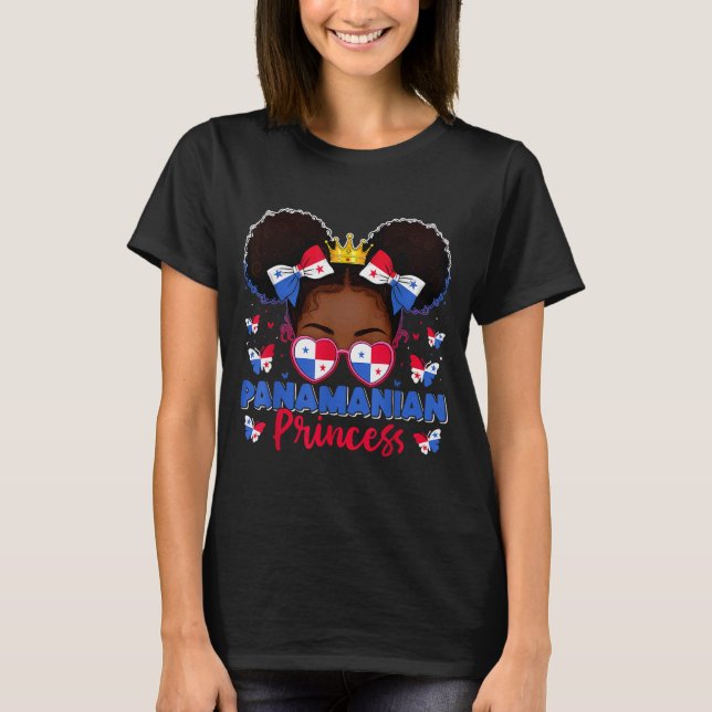 Panamanian Princess Panama Flag Proud Panameña Wom T-Shirt (Front)