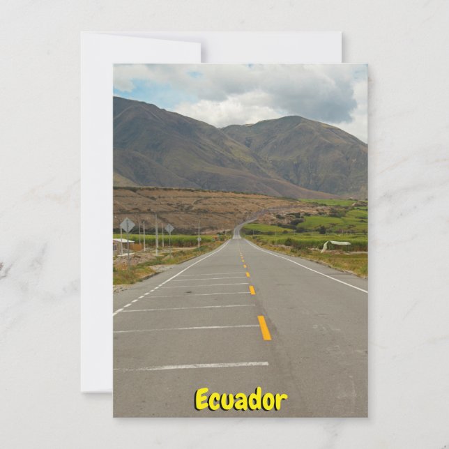 Panamerican Highway, Ecuador Card (Front)