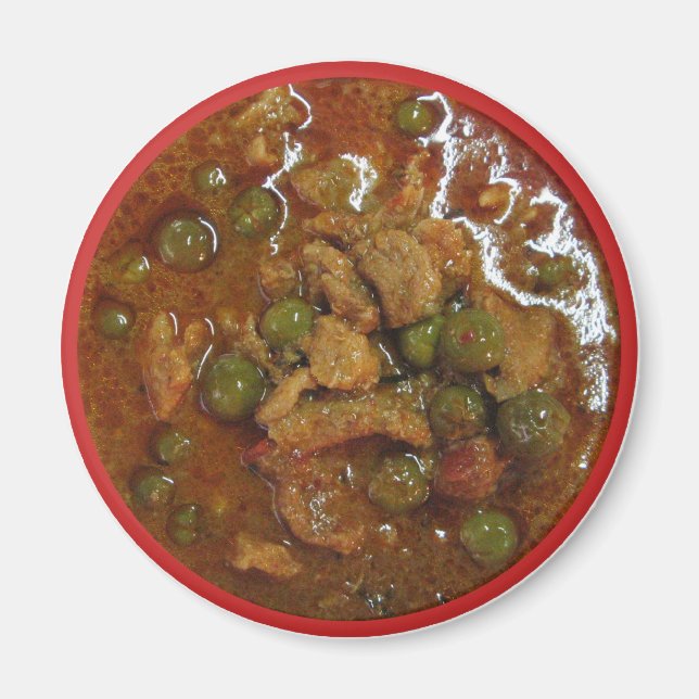 Panang Thai Curry [พะแนง] ... Thailand Street Food Magnet (Front)