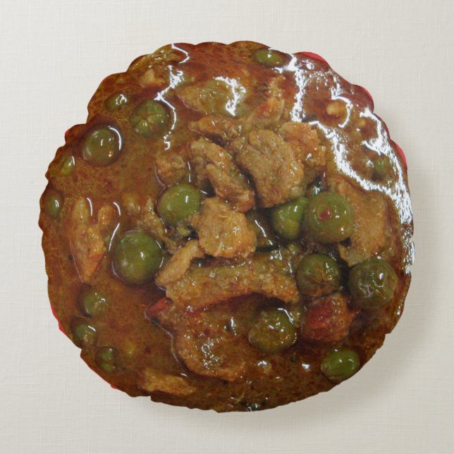 Panang Thai Curry [พะแนง] ... Thailand Street Food Round Cushion (Front)