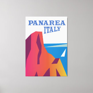 Panarea Italy vintage sailing travel poster Canvas Print