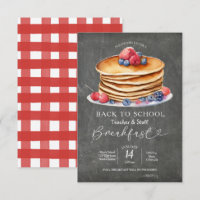 Pancake Back To School Breakfast Invitation