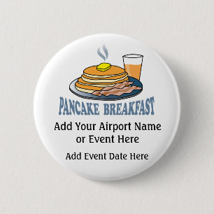 Pancake Bacon Juice Fundraiser 6 Cm Round Badge